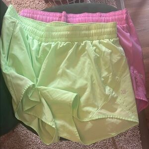 All in Motion Lime and Pink Athletic Shorts